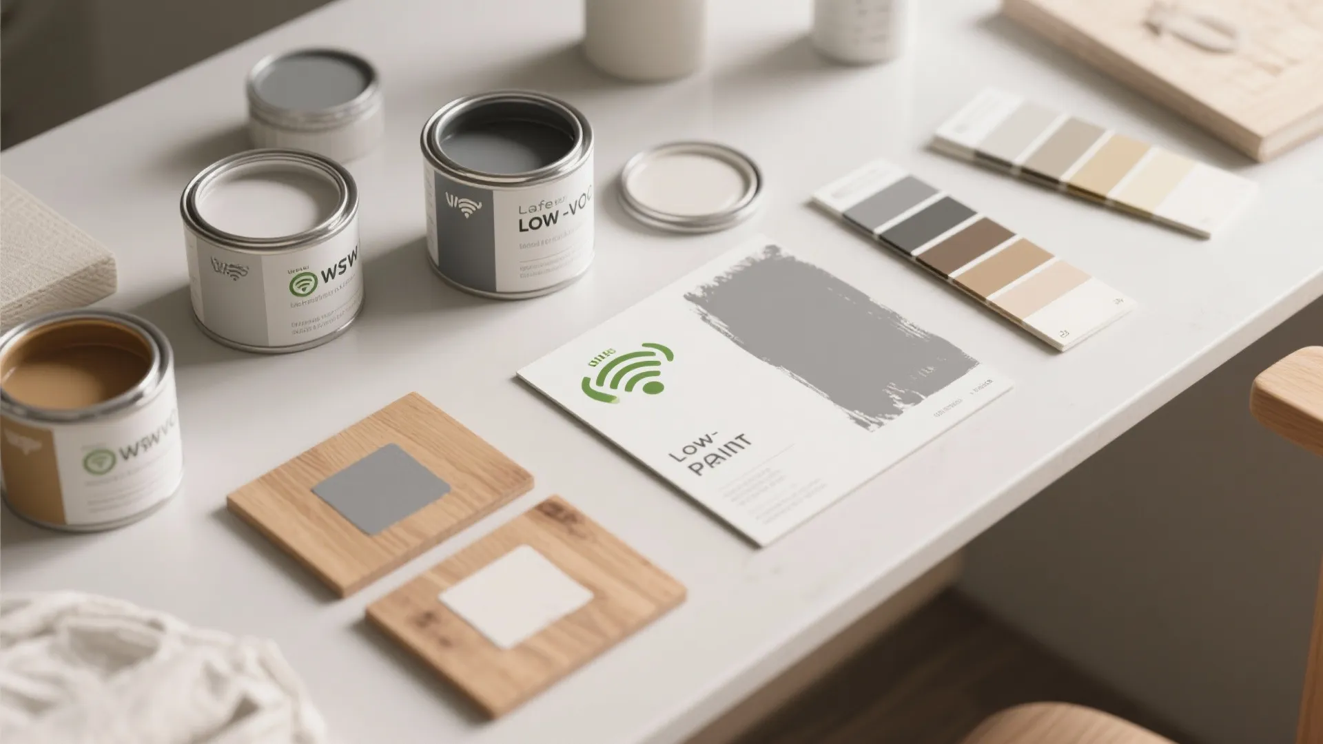 4. Low-VOC paints for healthier air and faster turnover