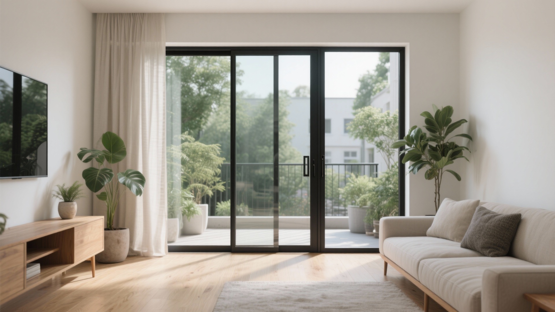 Small Living Room Feels Dark? Living Room Glass Door Design Fixes