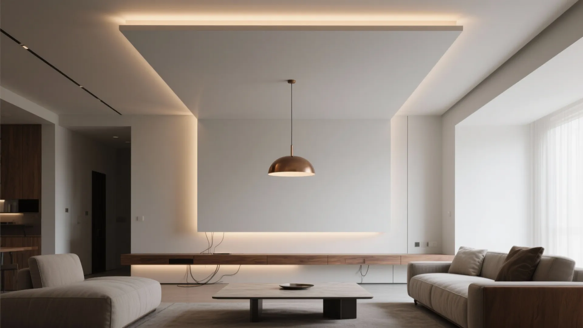 Floating Island Panel with Recessed Perimeter