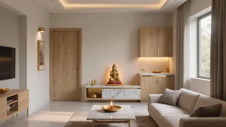 5 Living Room Modern Mandir Design Ideas