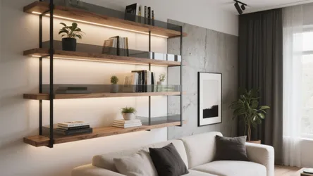5 Living Room Modern Wall Shelves Design Ideas