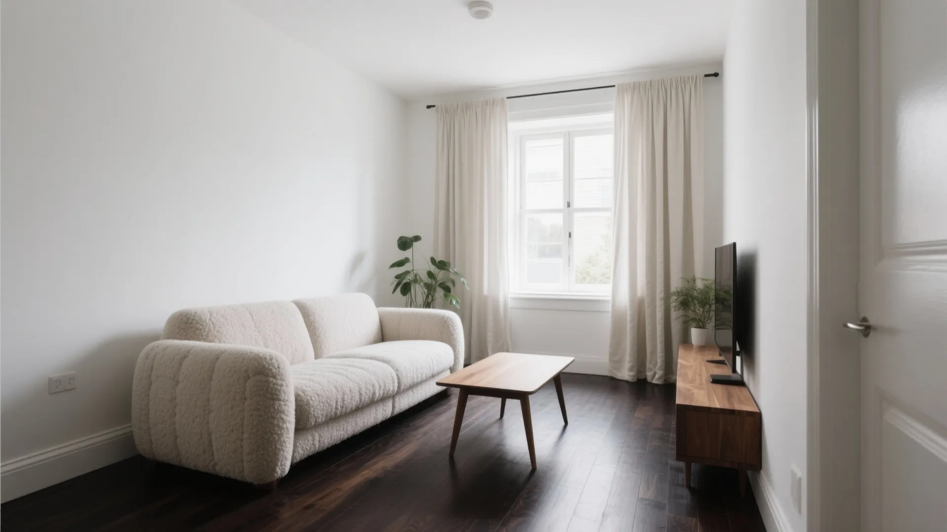 1) Light walls and ceilings with high LRV to balance dark floors