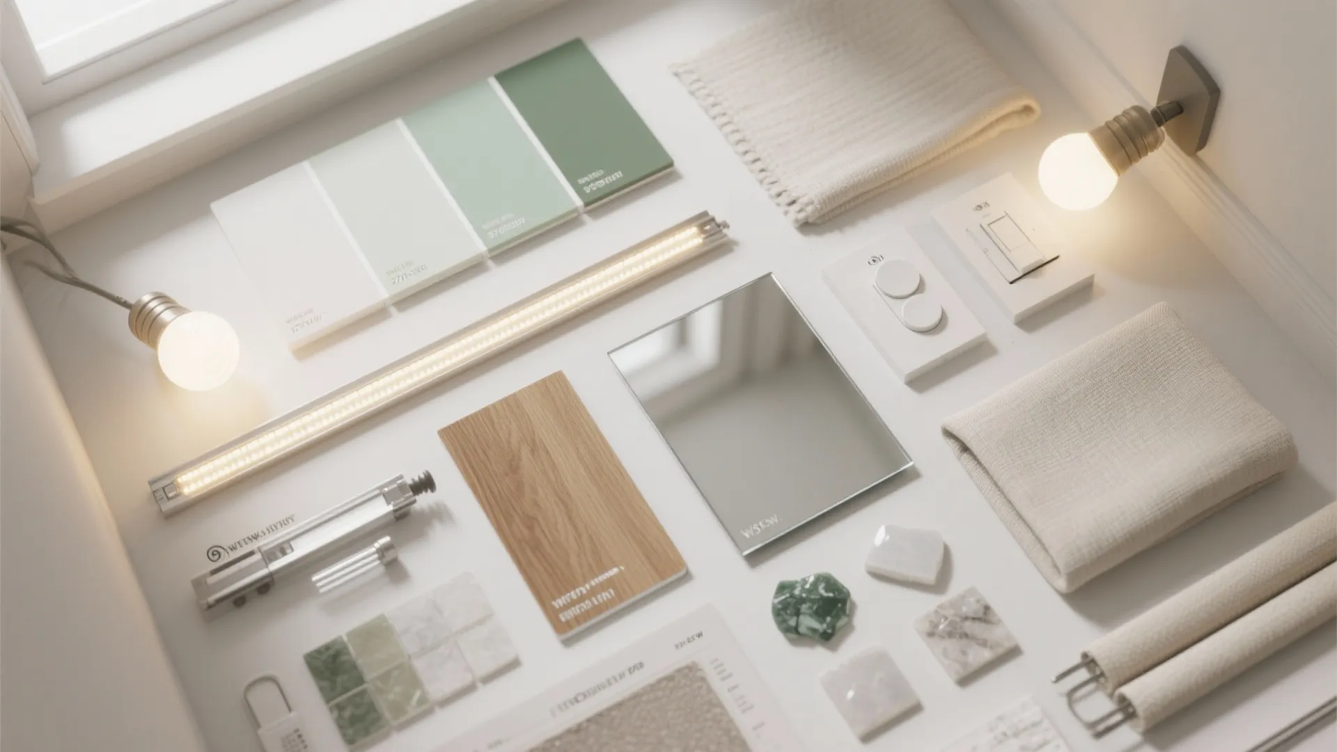 Layered lighting and a high-LRV palette