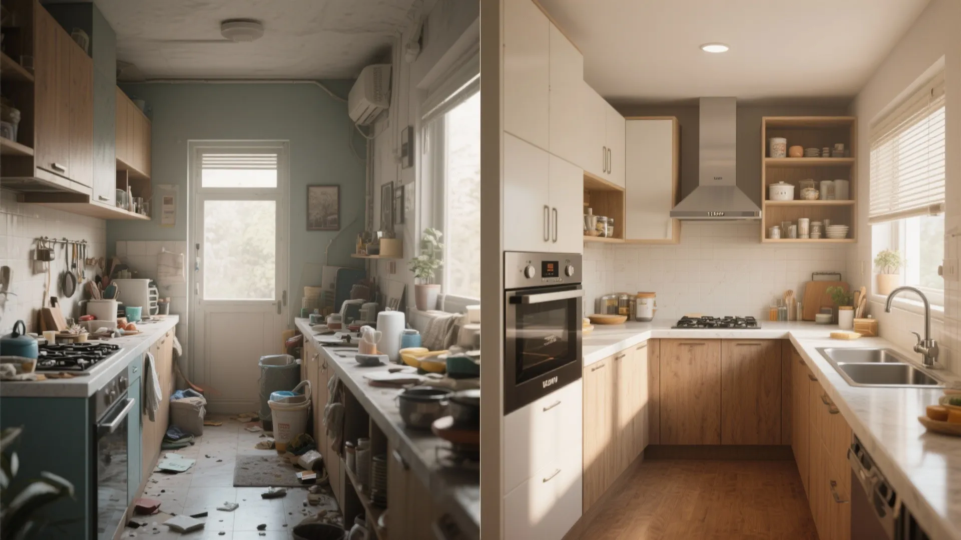 Compact L-Shaped Layout with Work Triangle Discipline