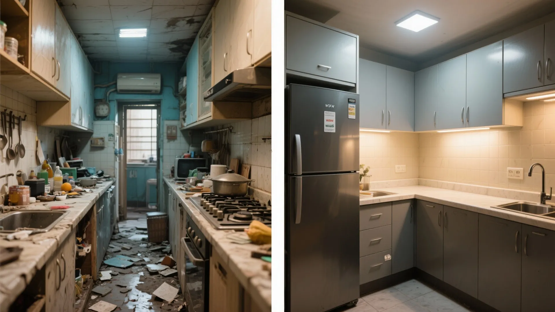 L-Shaped Layout to Open Counter Space