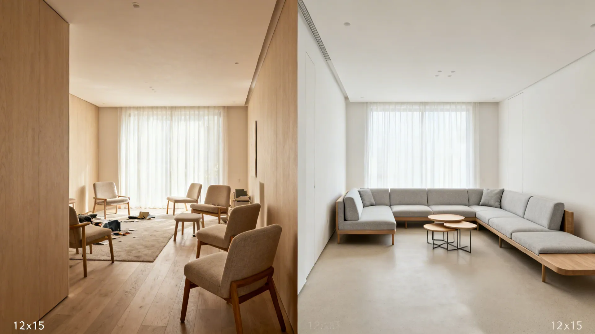 3) L-Shaped Seating for Multi-Use Flow