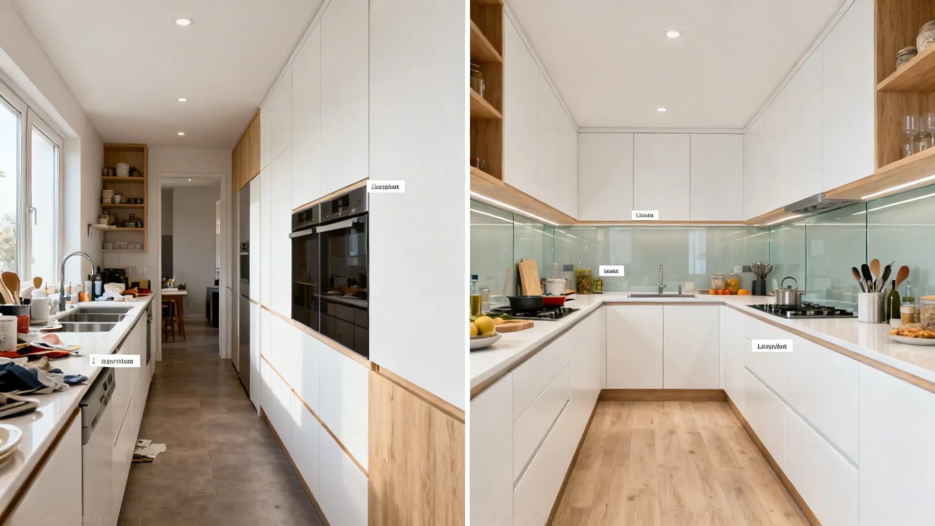 L-Shaped Layout to Free Counter Space