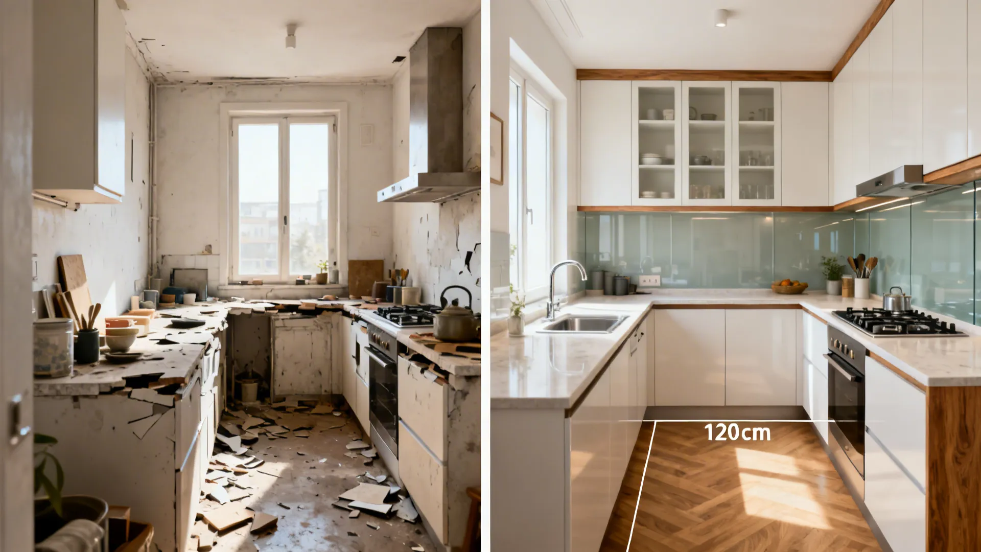 L-Shaped Layout to Free Up Counter Space