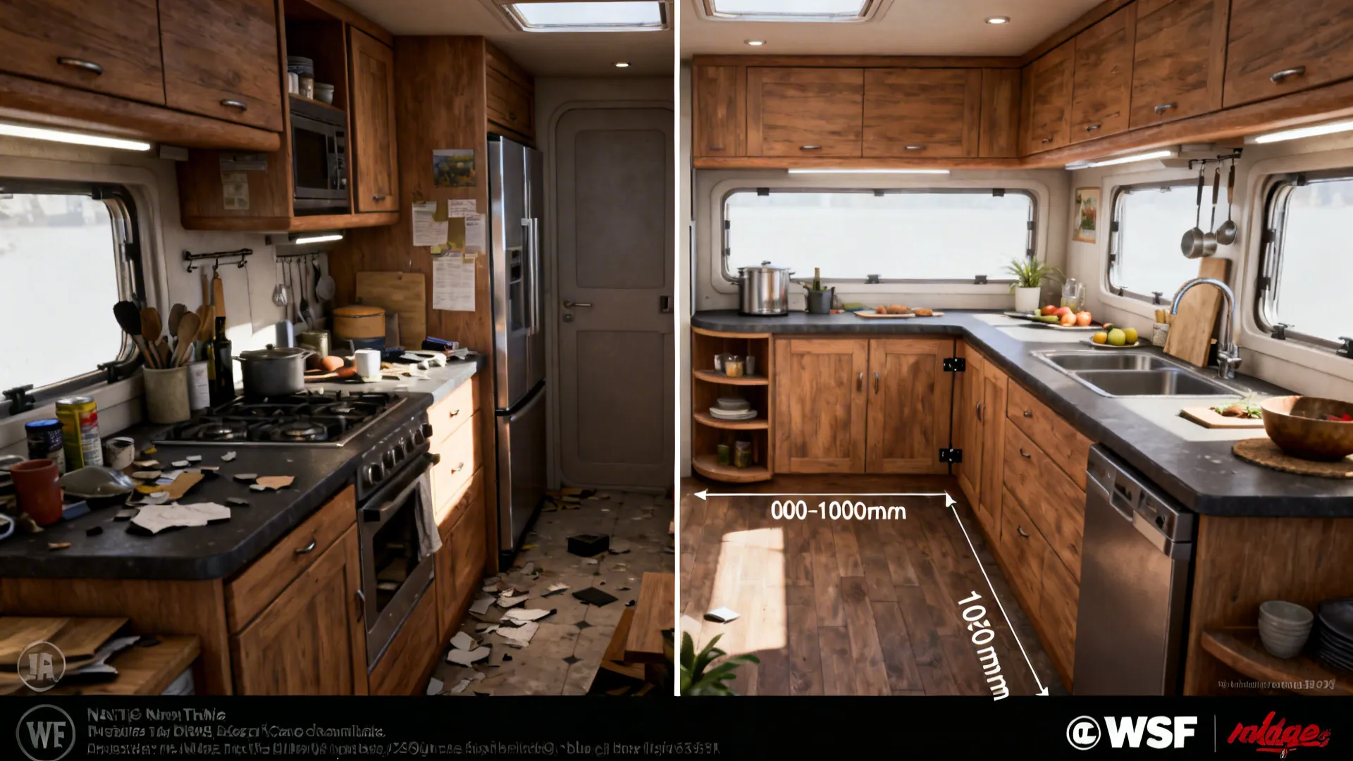 L-shaped layout to unlock countertop space