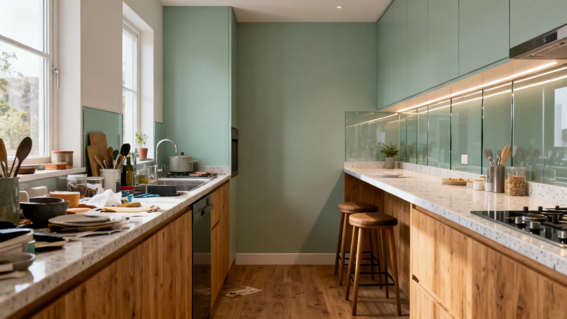 Space-Savvy L-Shape with Breakfast Ledge