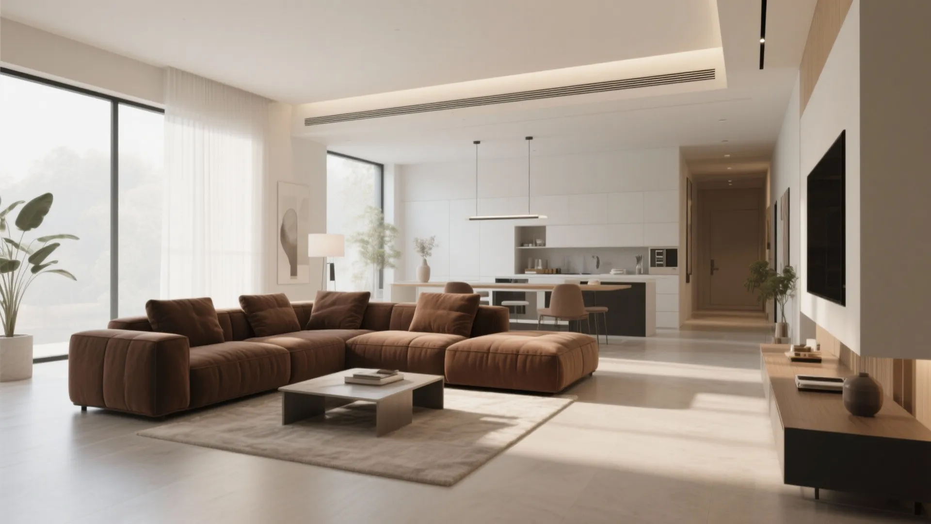 6. L-Shaped Layout for Open Space