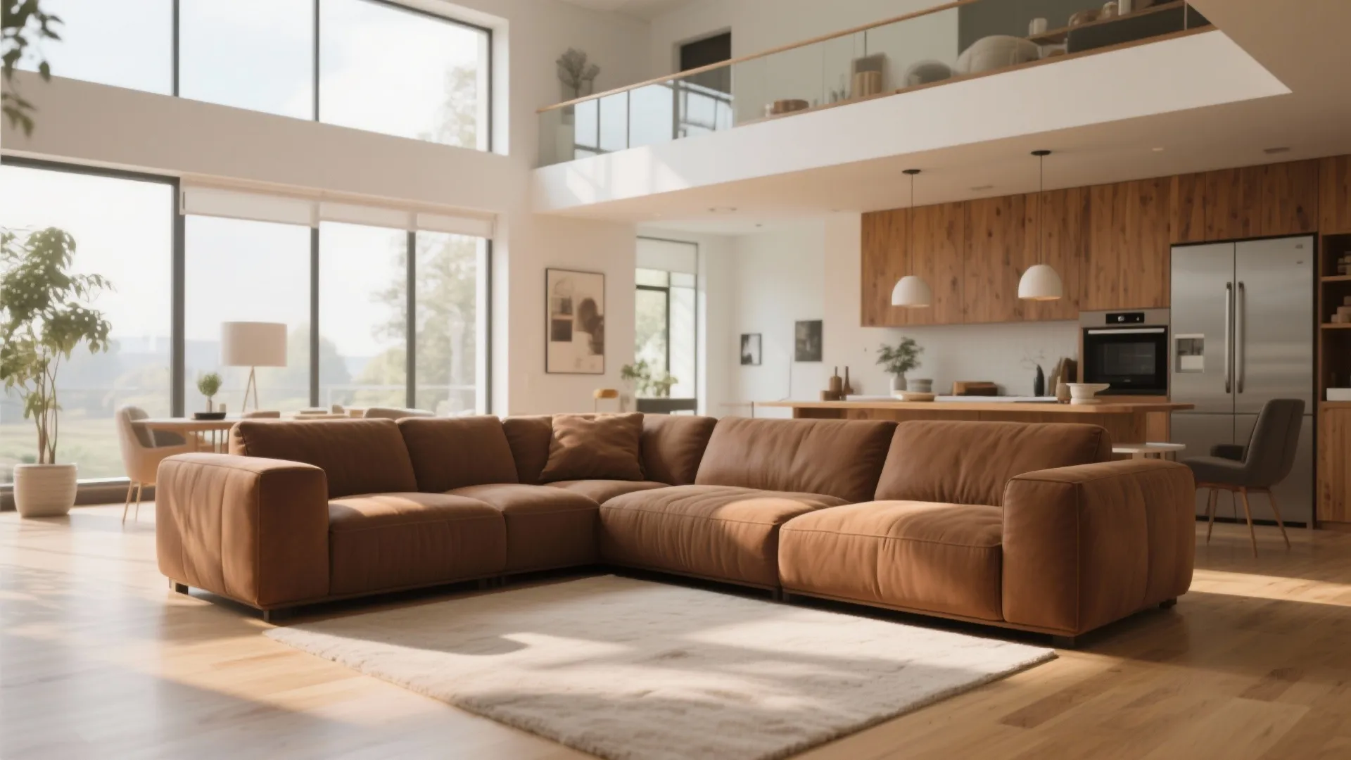 6. L-Shaped Layout to Open the Room