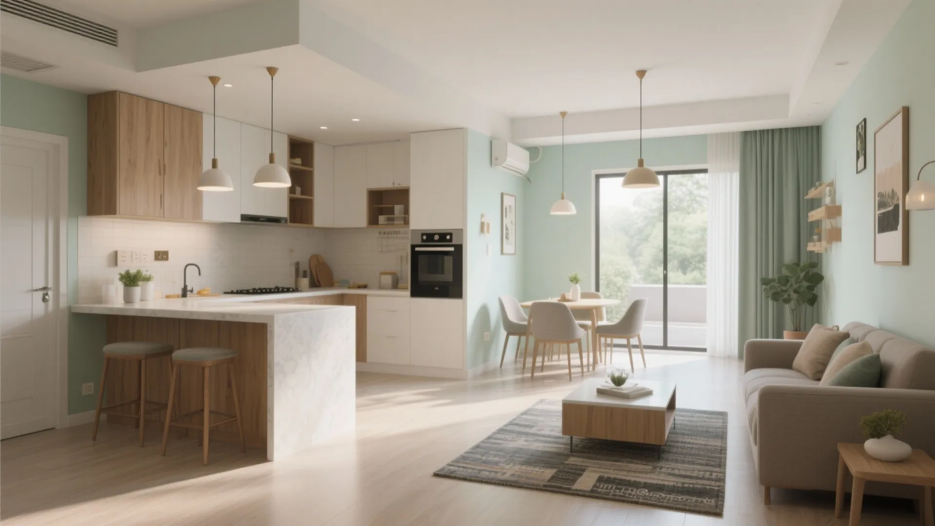 L-Shaped Small Kitchen Layout