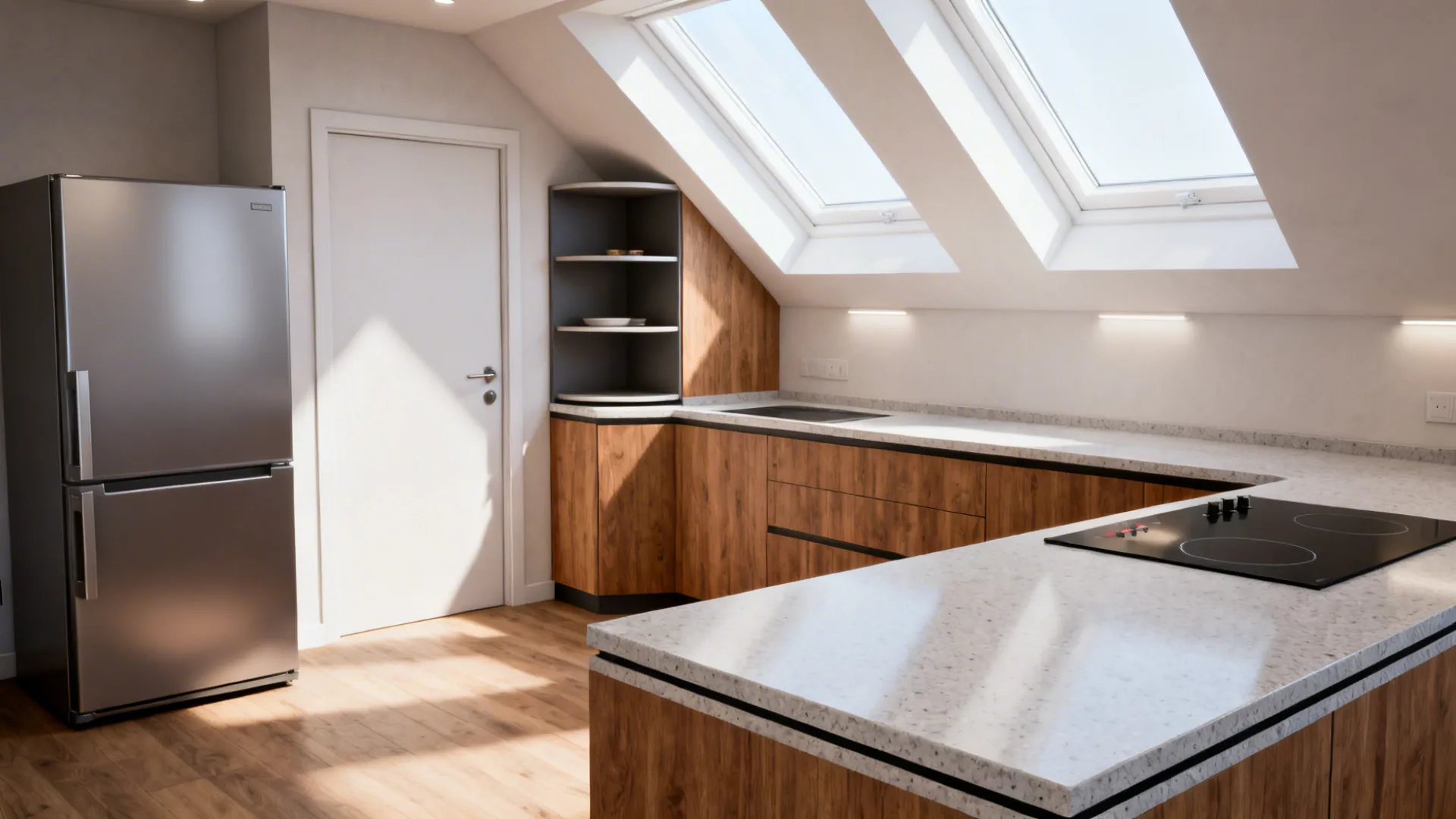 L-Shape That Frees Counter Space