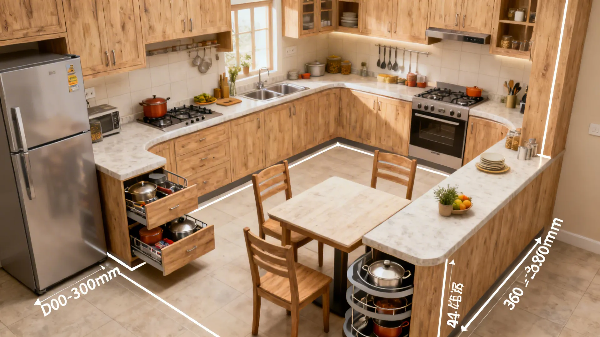 Smart L-Shape with Corner Storage