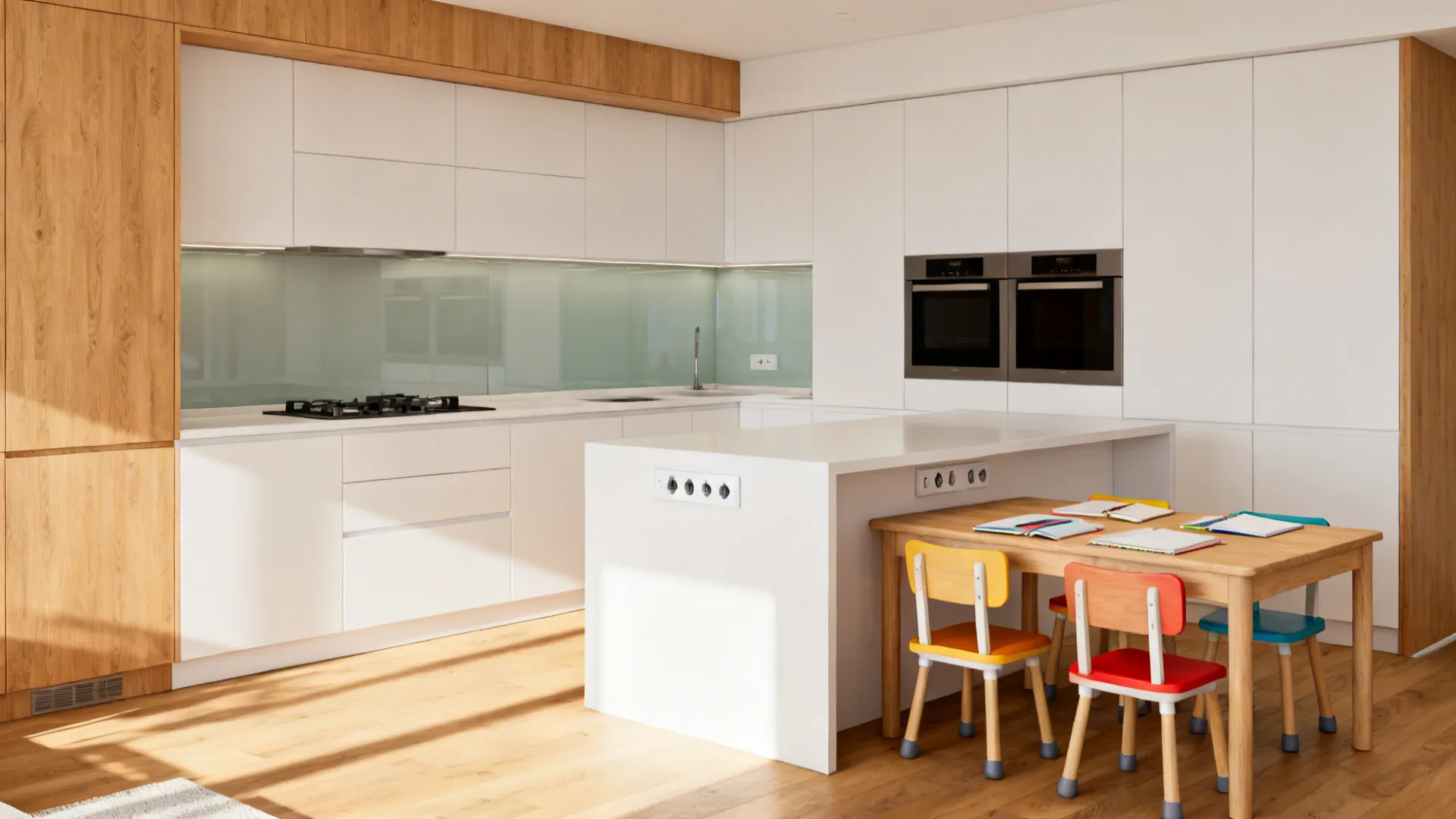 3) An L-shaped layout to stage bar seating and dining separately