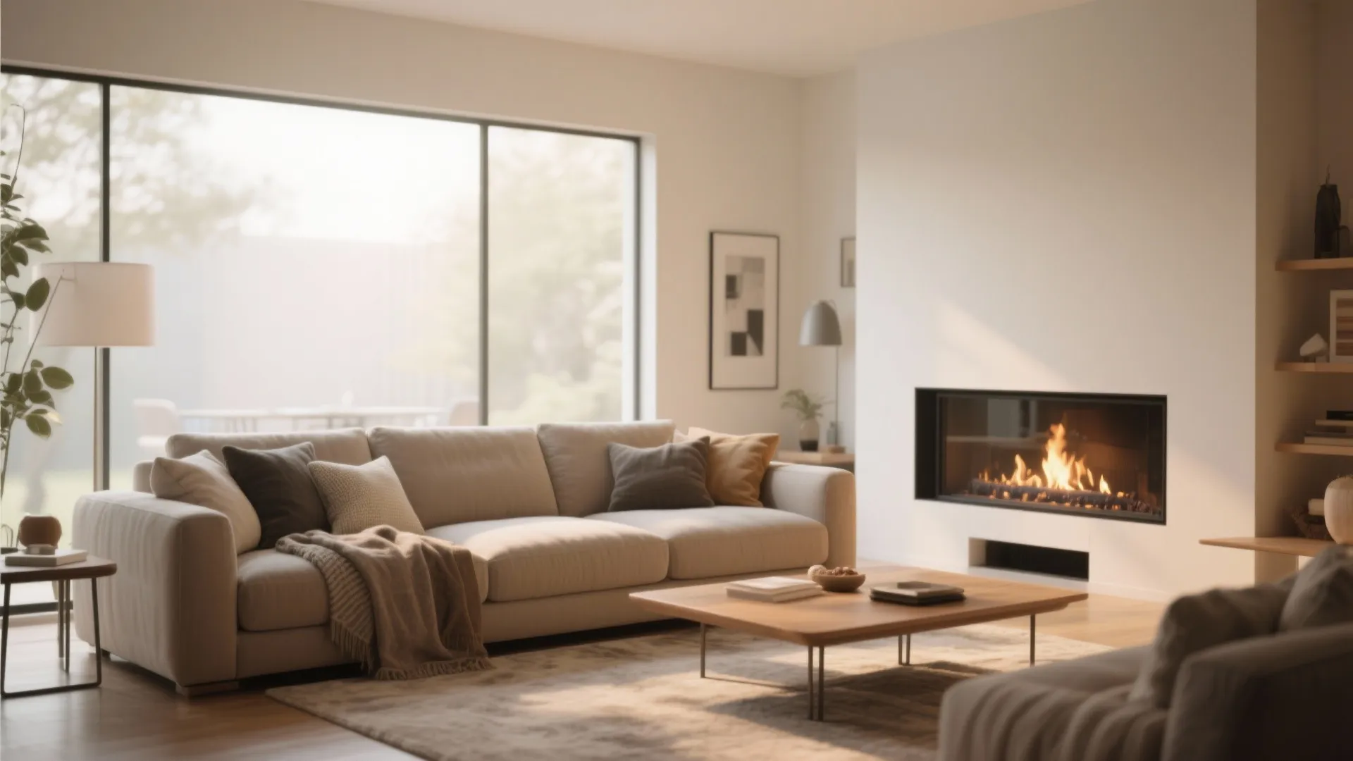 3. L-Shaped Seating Facing the Fireplace