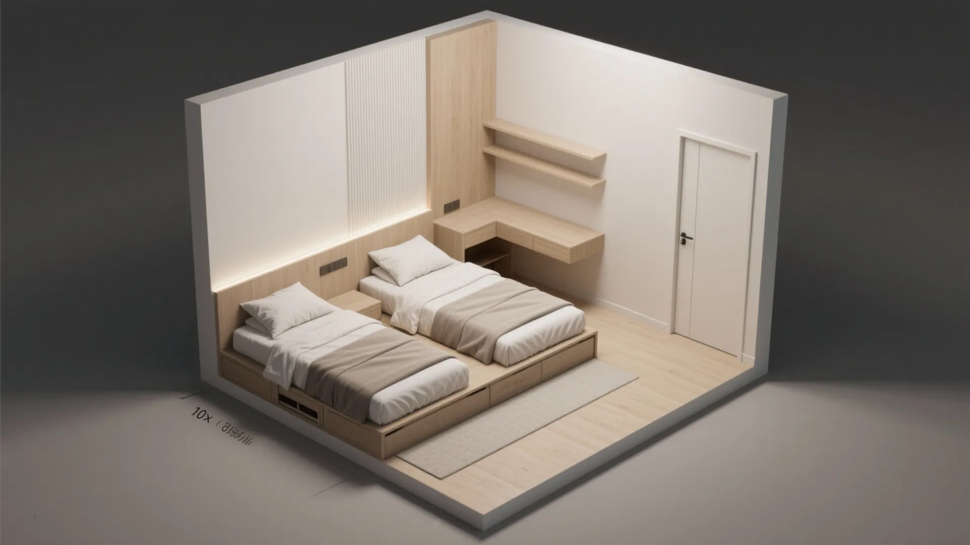 3. L-shape with corner desk to double the function