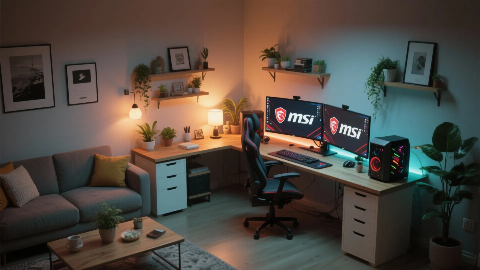 L-Shaped Gaming Nook