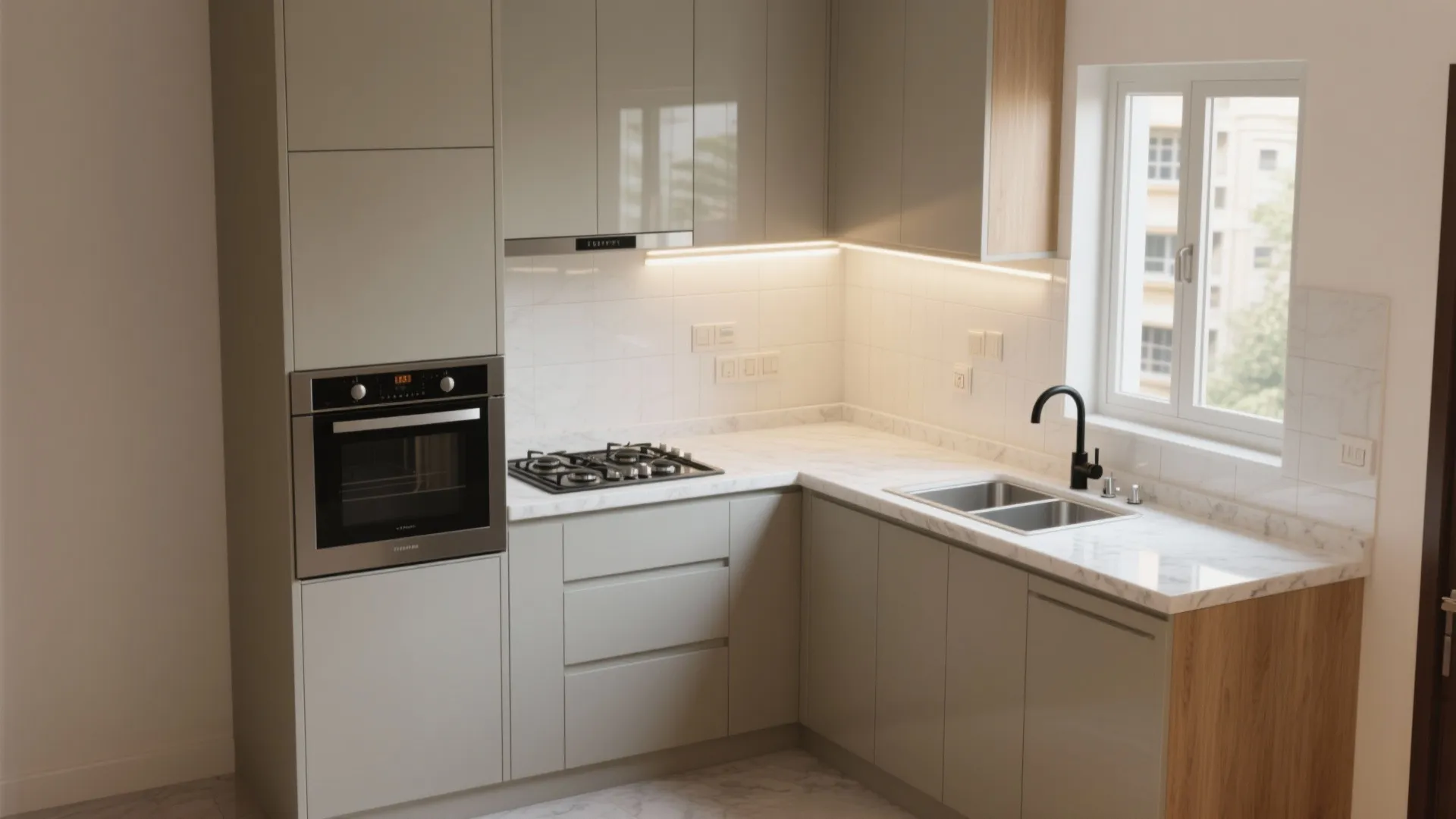 Kitchen That Works Harder: Minimal, Modular, L-Shaped