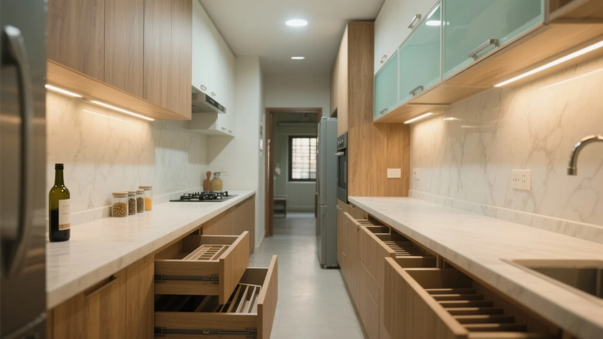 Minimalist kitchen storage that actually works