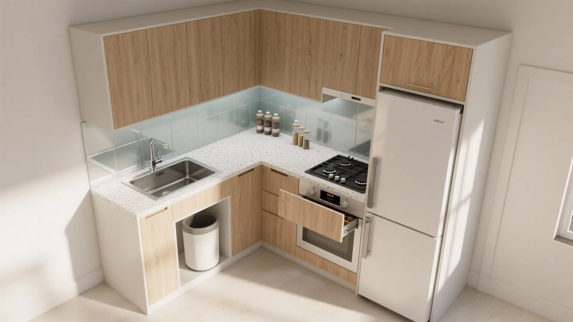 A Smarter Modular Kitchen (That Doesn’t Fight the Floor Plan)