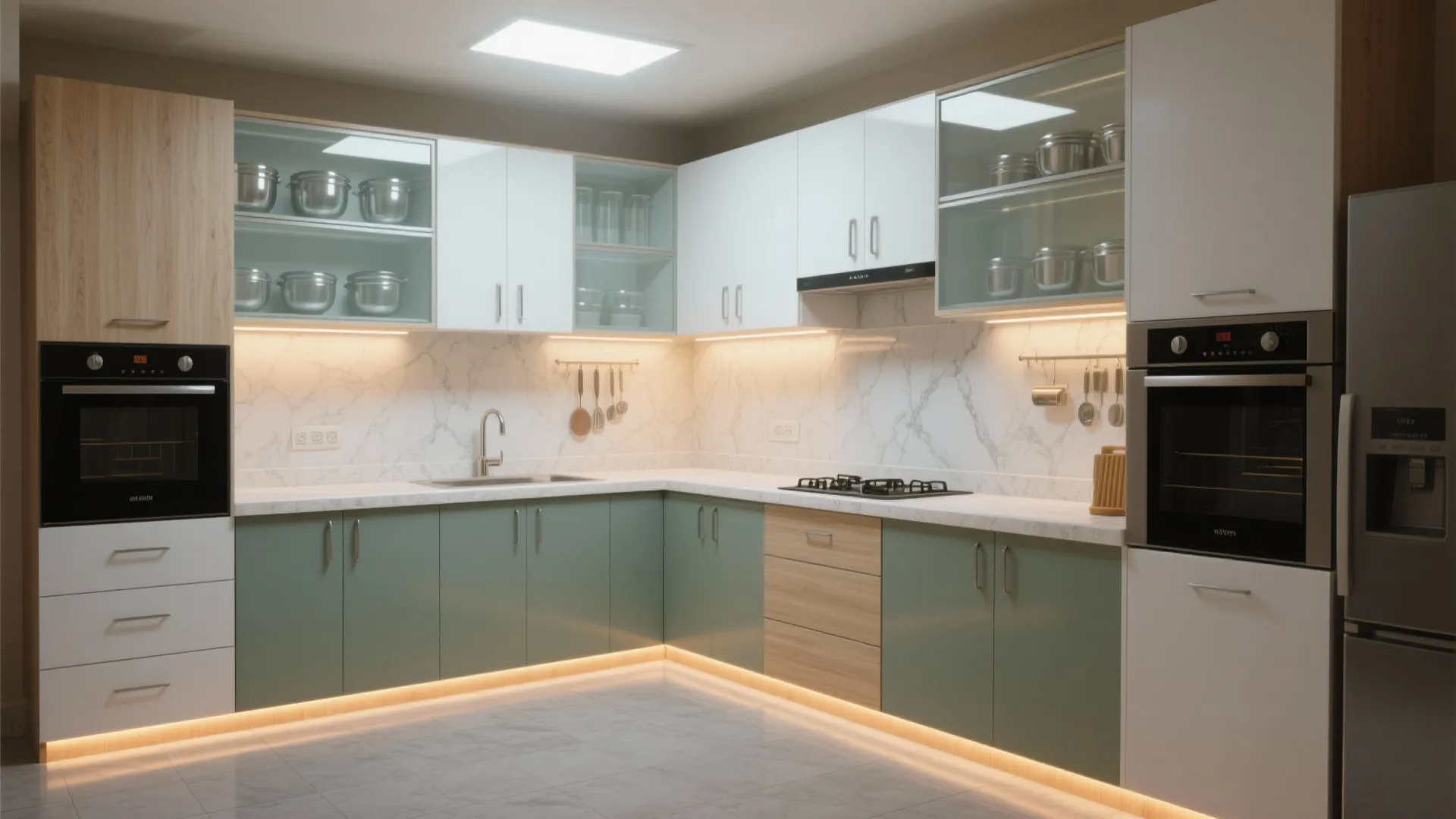 Space-smart modular kitchen: L-shaped or parallel