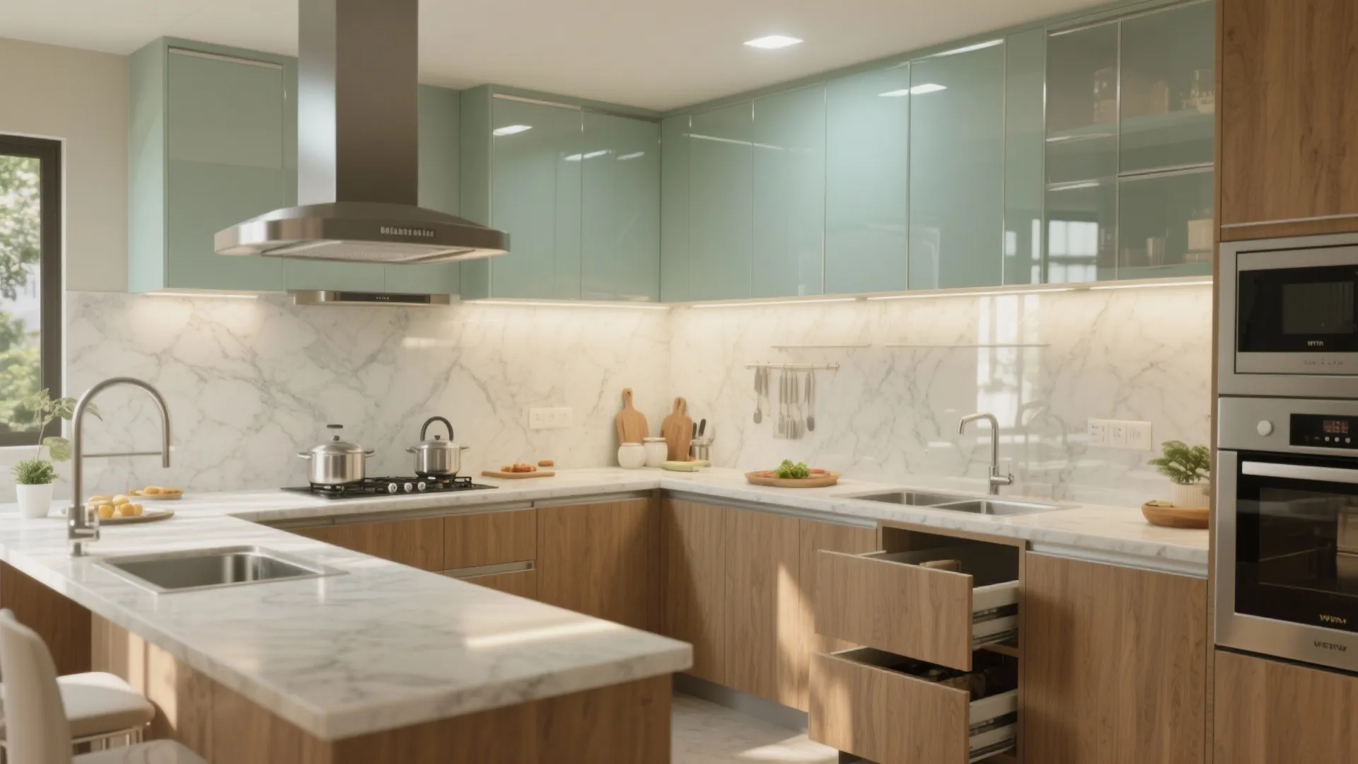 Modular kitchen zoning for efficiency