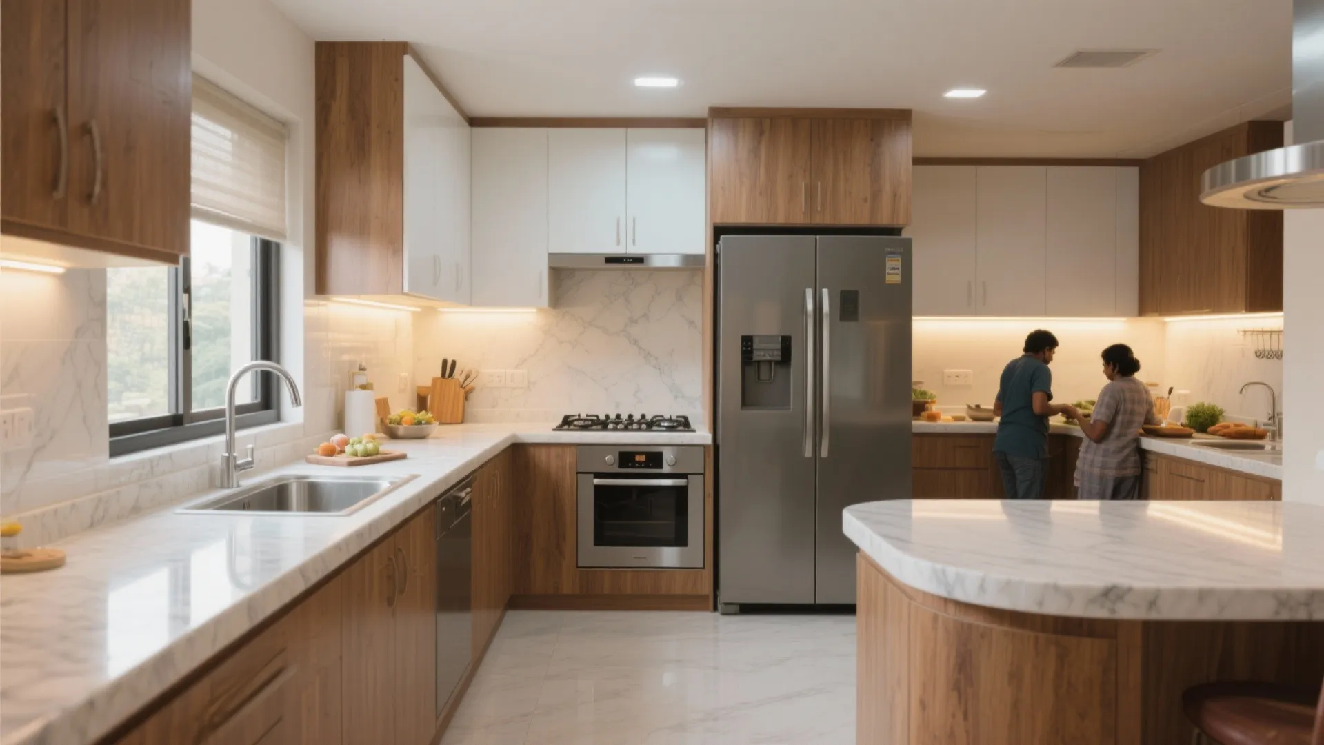 L-Shaped Layout to Free Counter Space