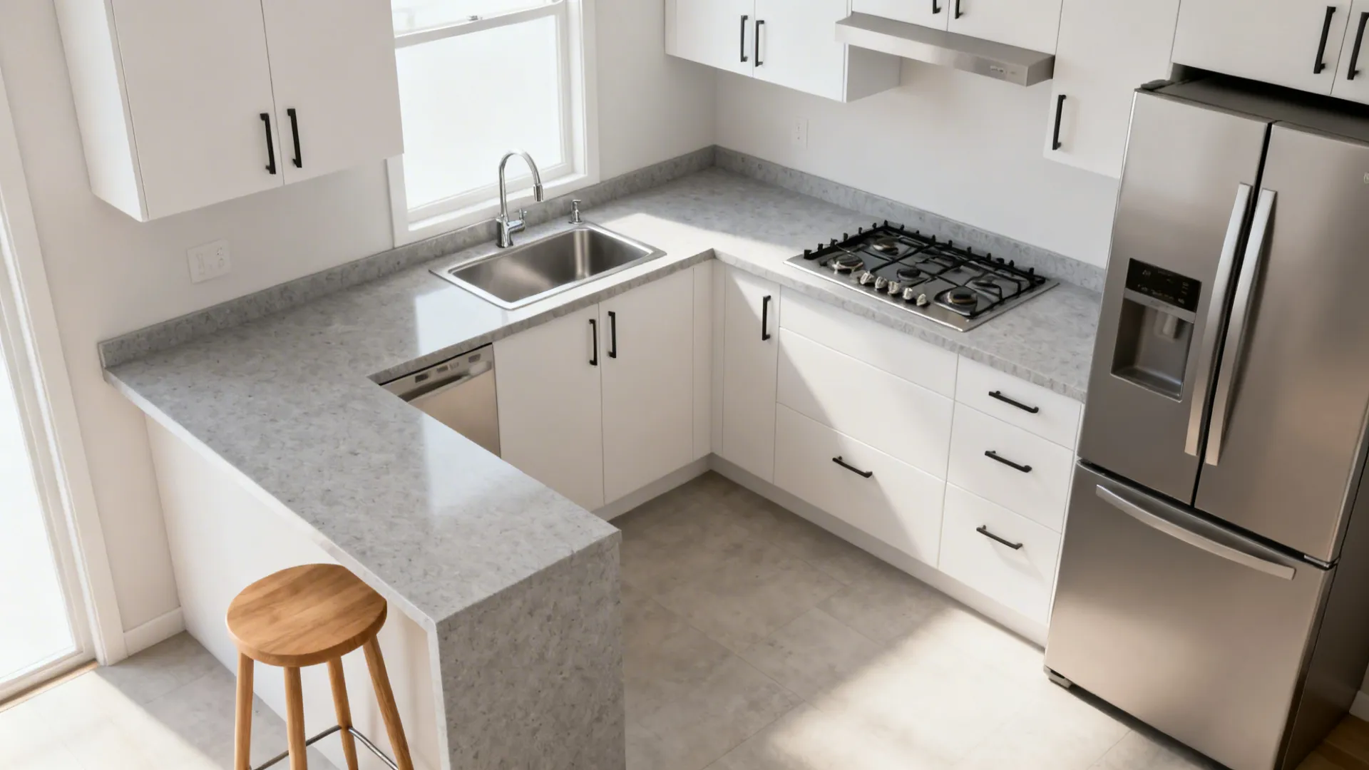 L-Shape Layout to Free Counter Space