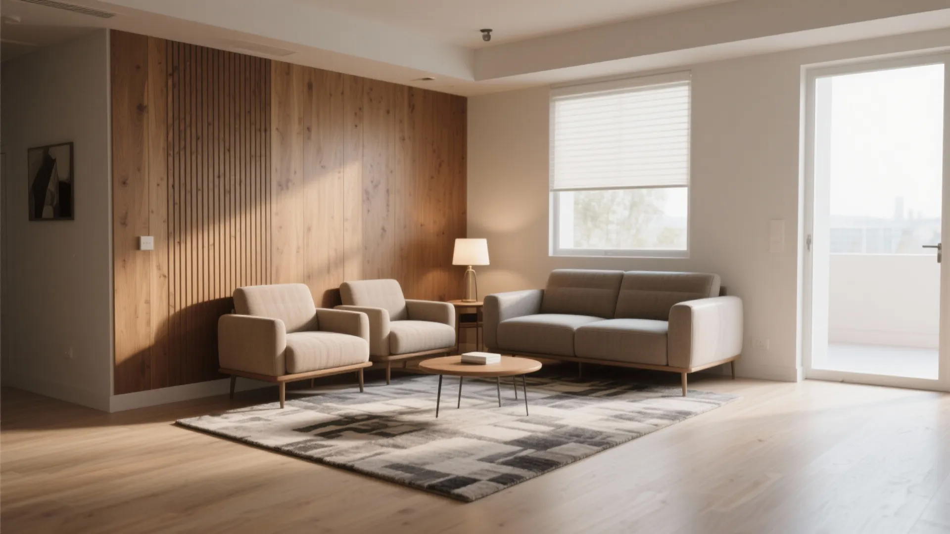 2. L-Shaped Pairing with One Compact Sofa