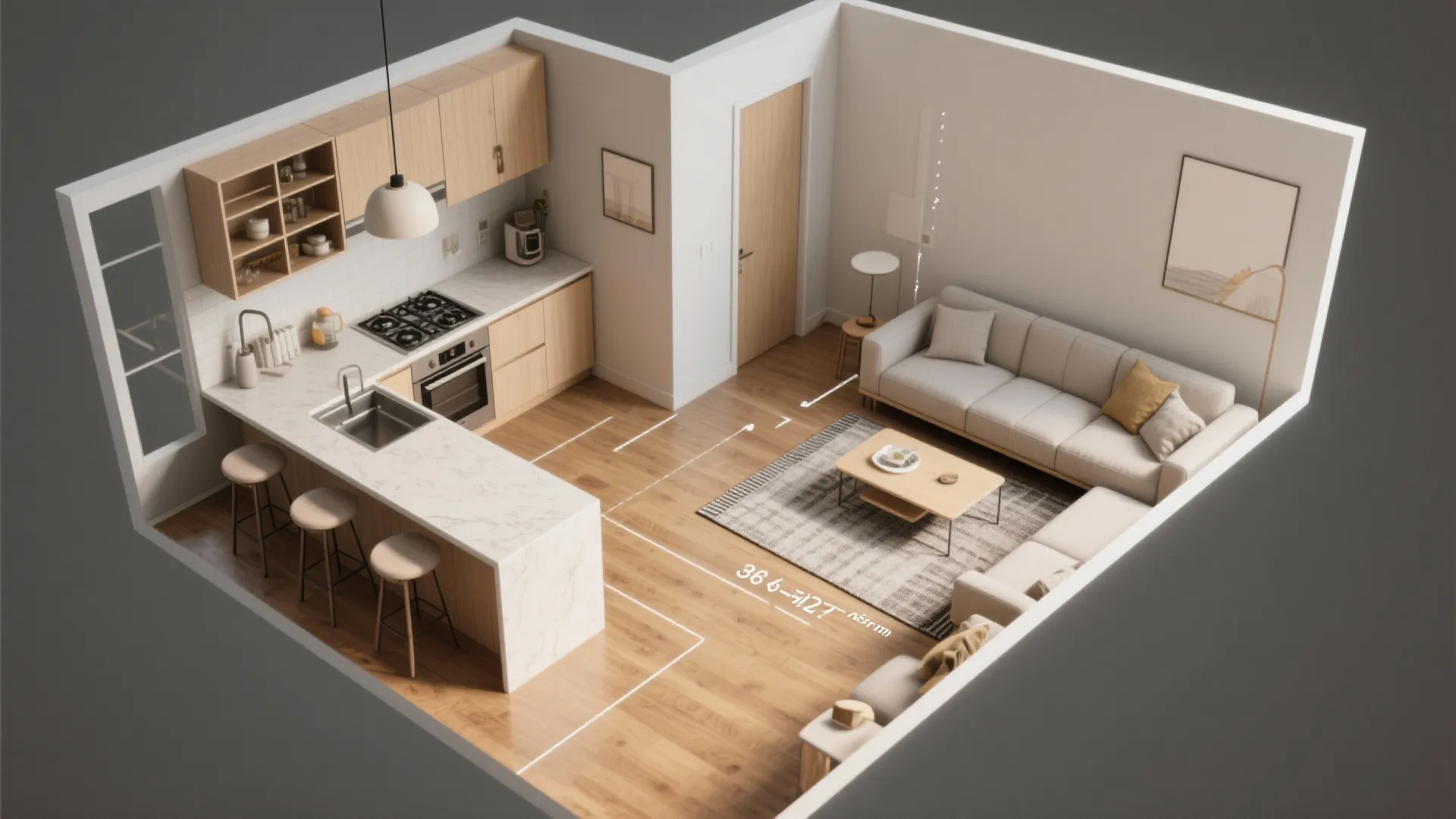 L-Shaped Layouts With Soft Zoning