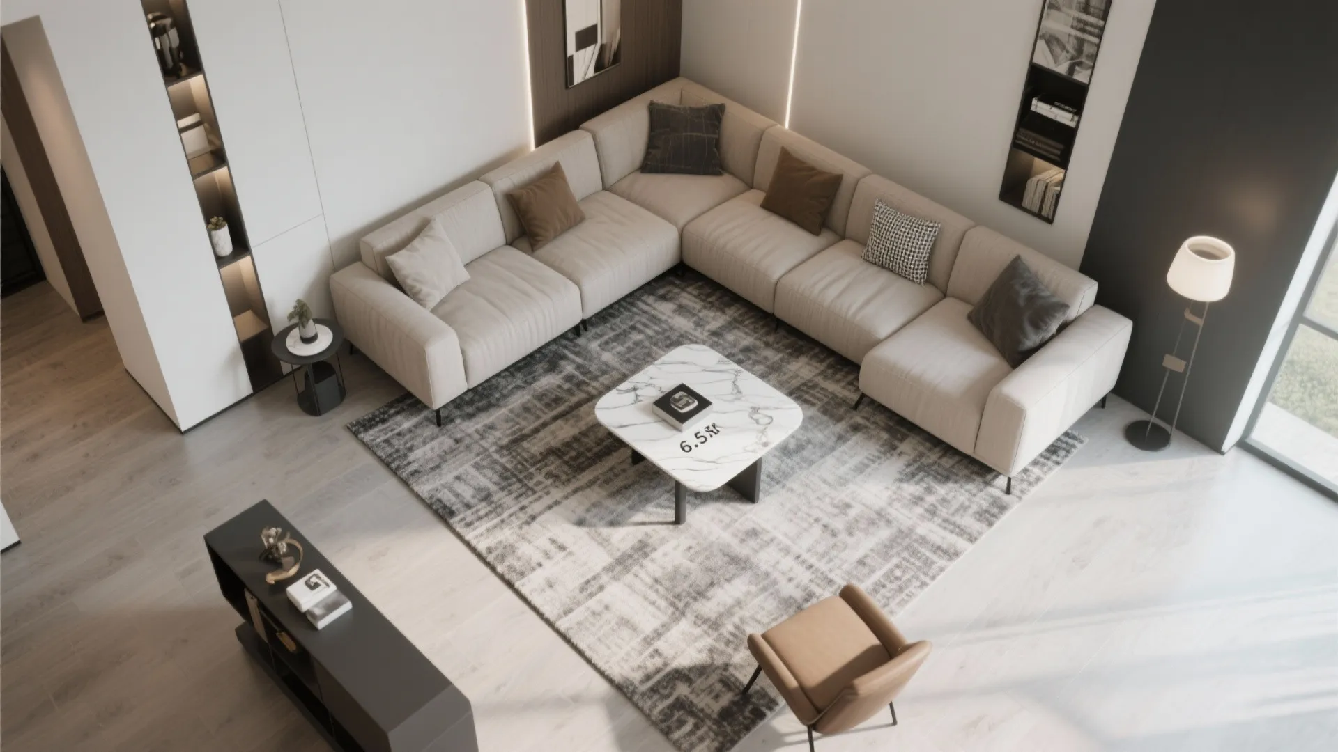 9. L Shape Furniture Placement