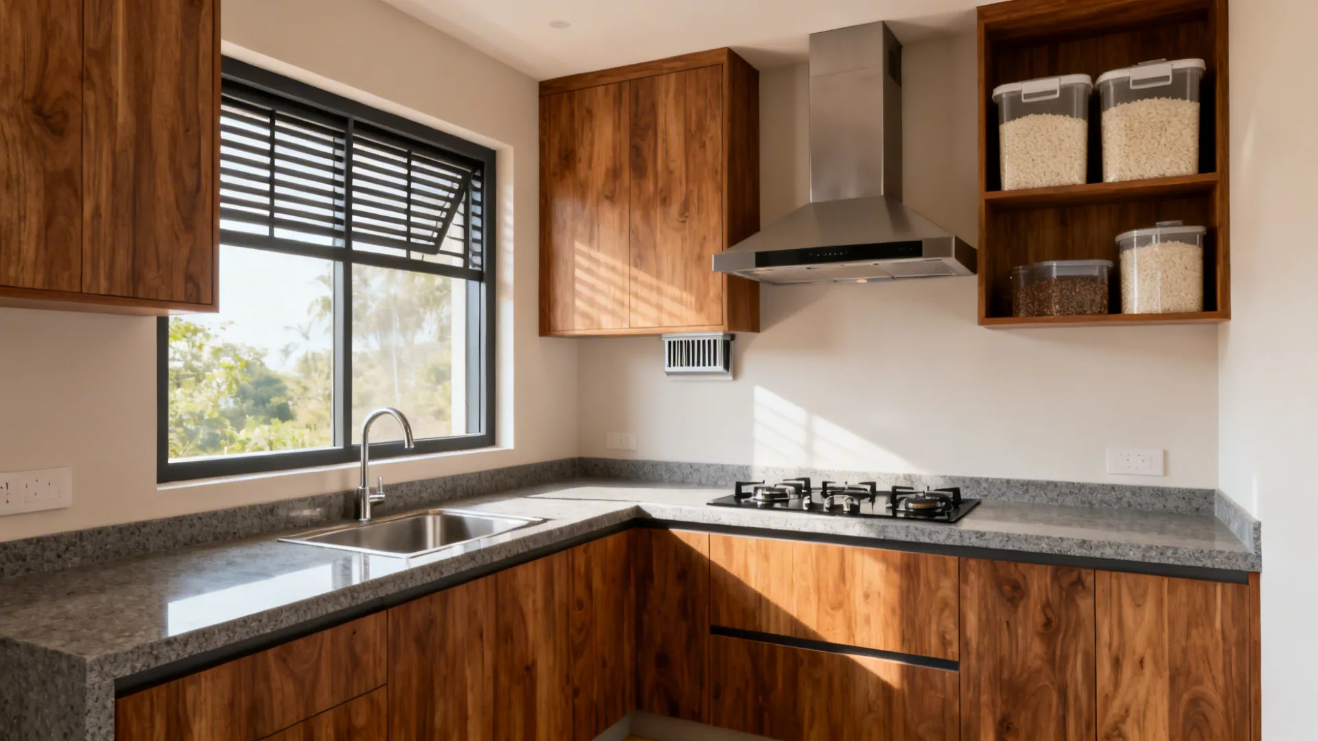 L-Shaped Work Triangle with Side-Grill Intake