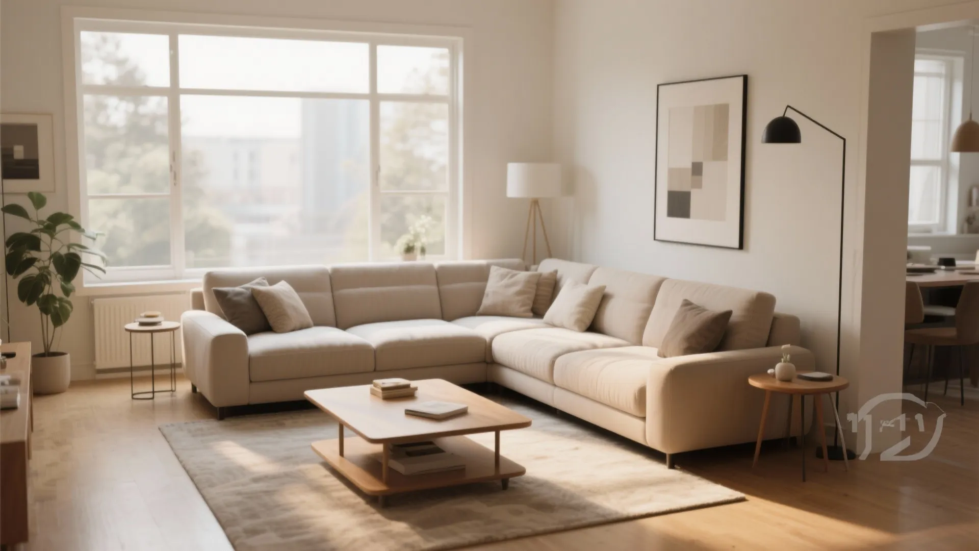 L-Shape Sofa for Social Flow