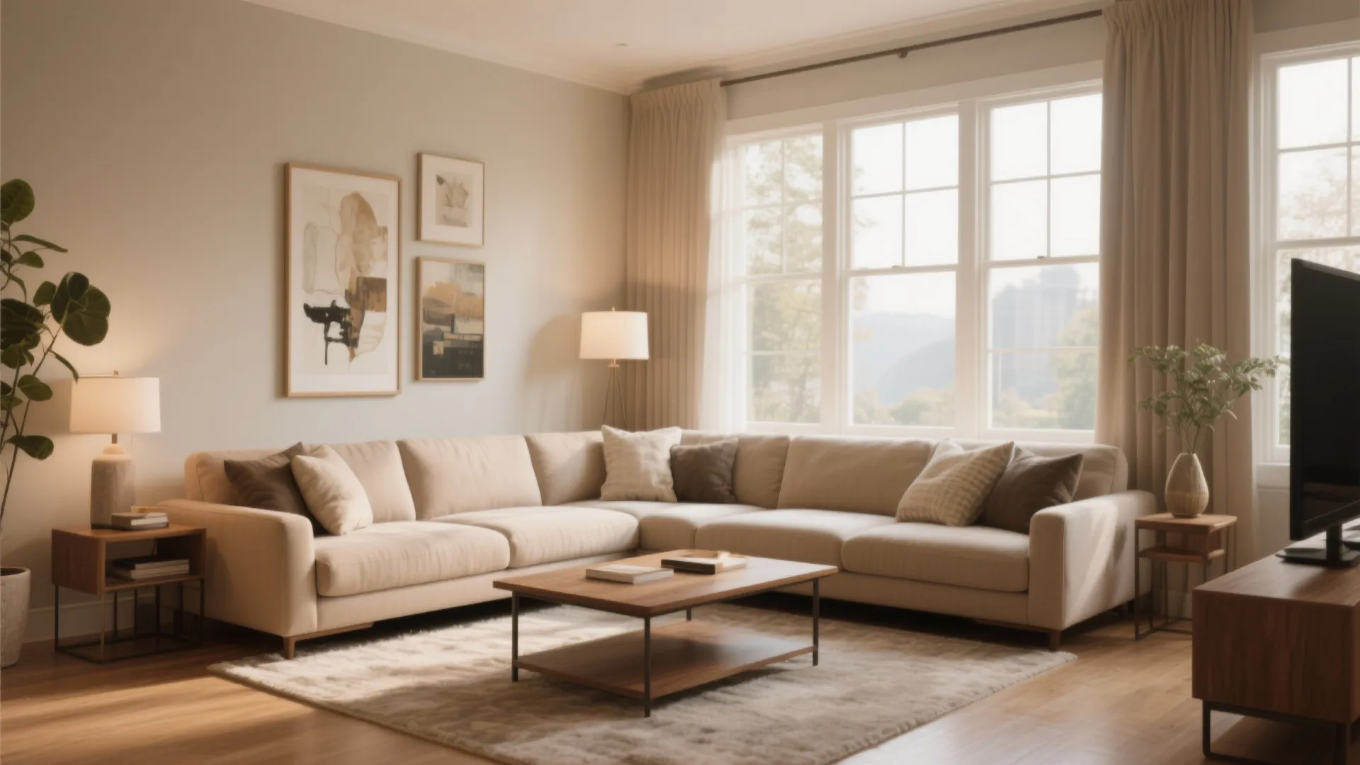 7. L-Shape Sofa Arrangement