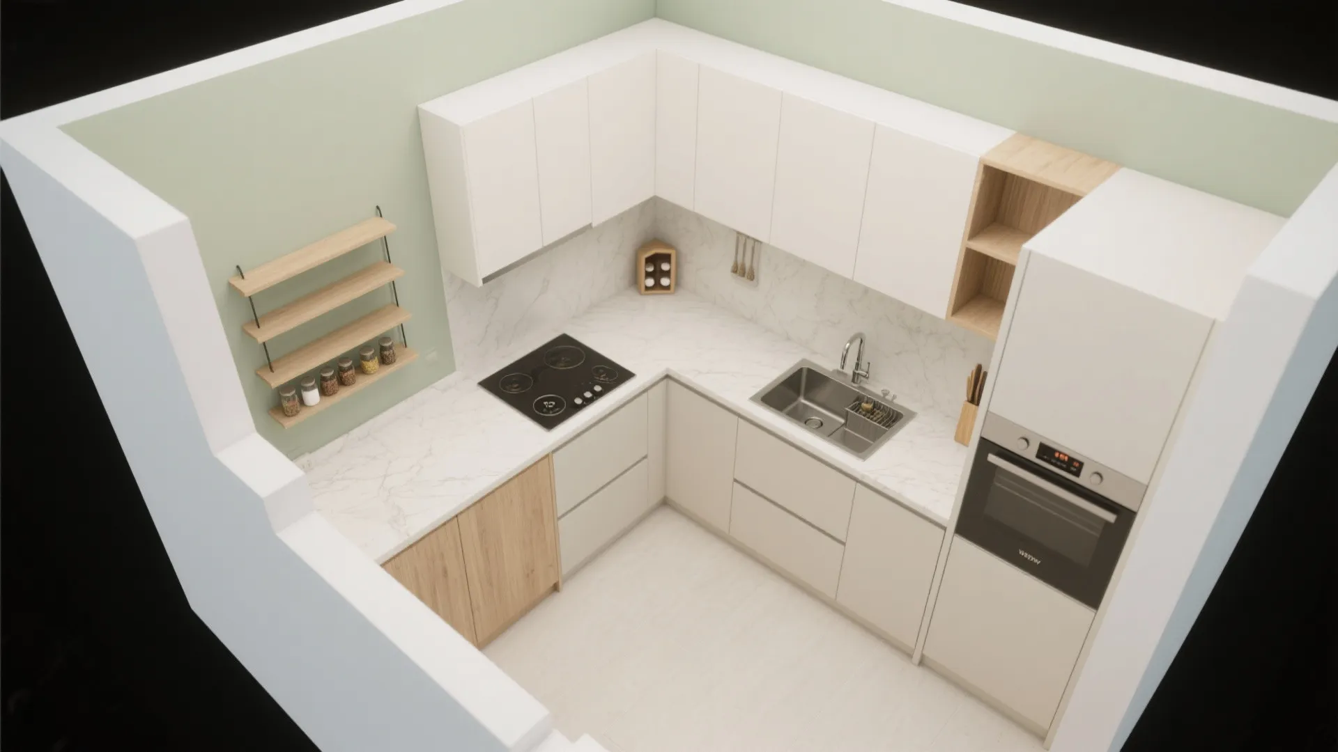 L-Shaped Wall Strategy to Unlock Counter Space