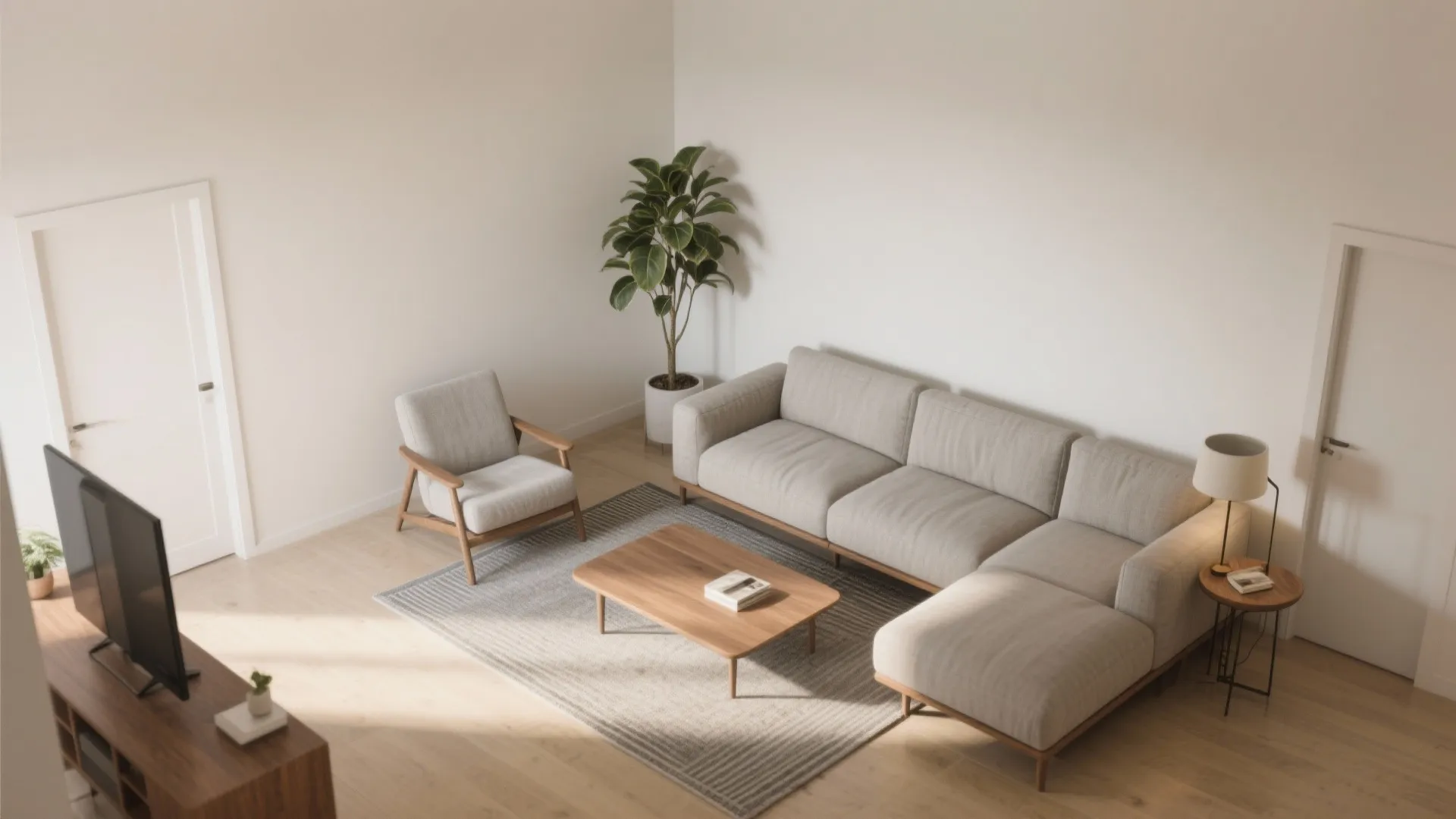 L-shaped furniture layouts that breathe