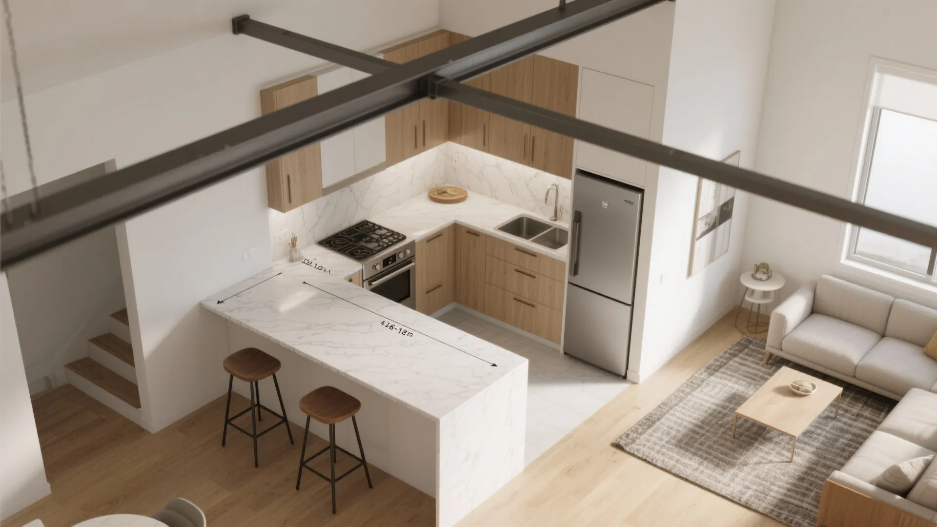 L-Shaped Flow With a Skinny Peninsula