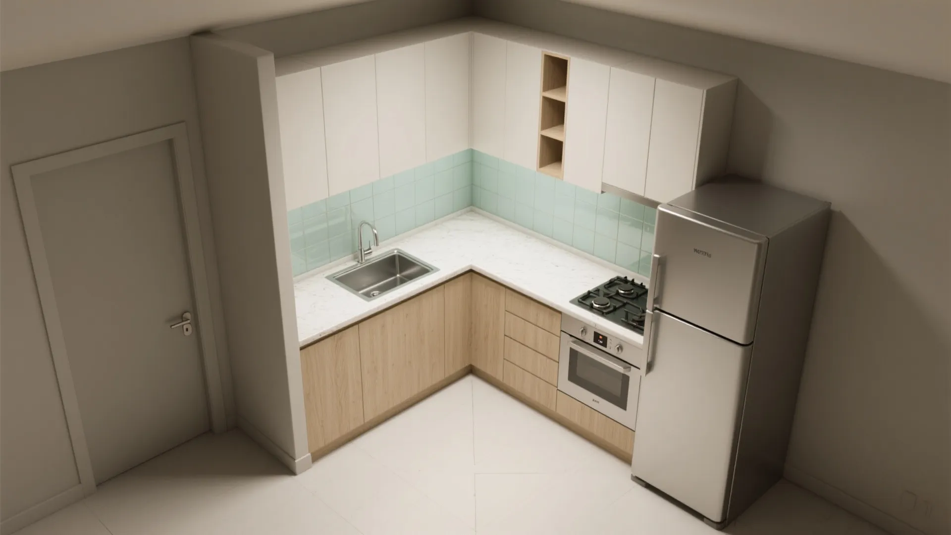 Smart L-Shaped Layouts for Tiny Kitchens