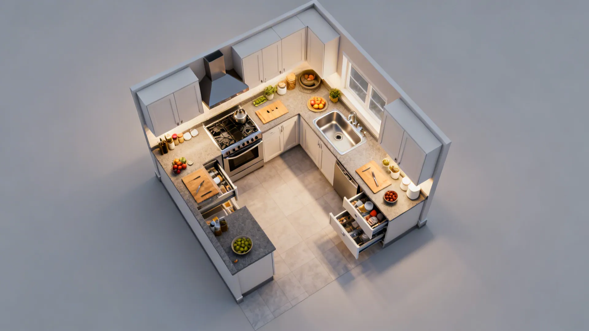 L-shaped plans that respect workflow