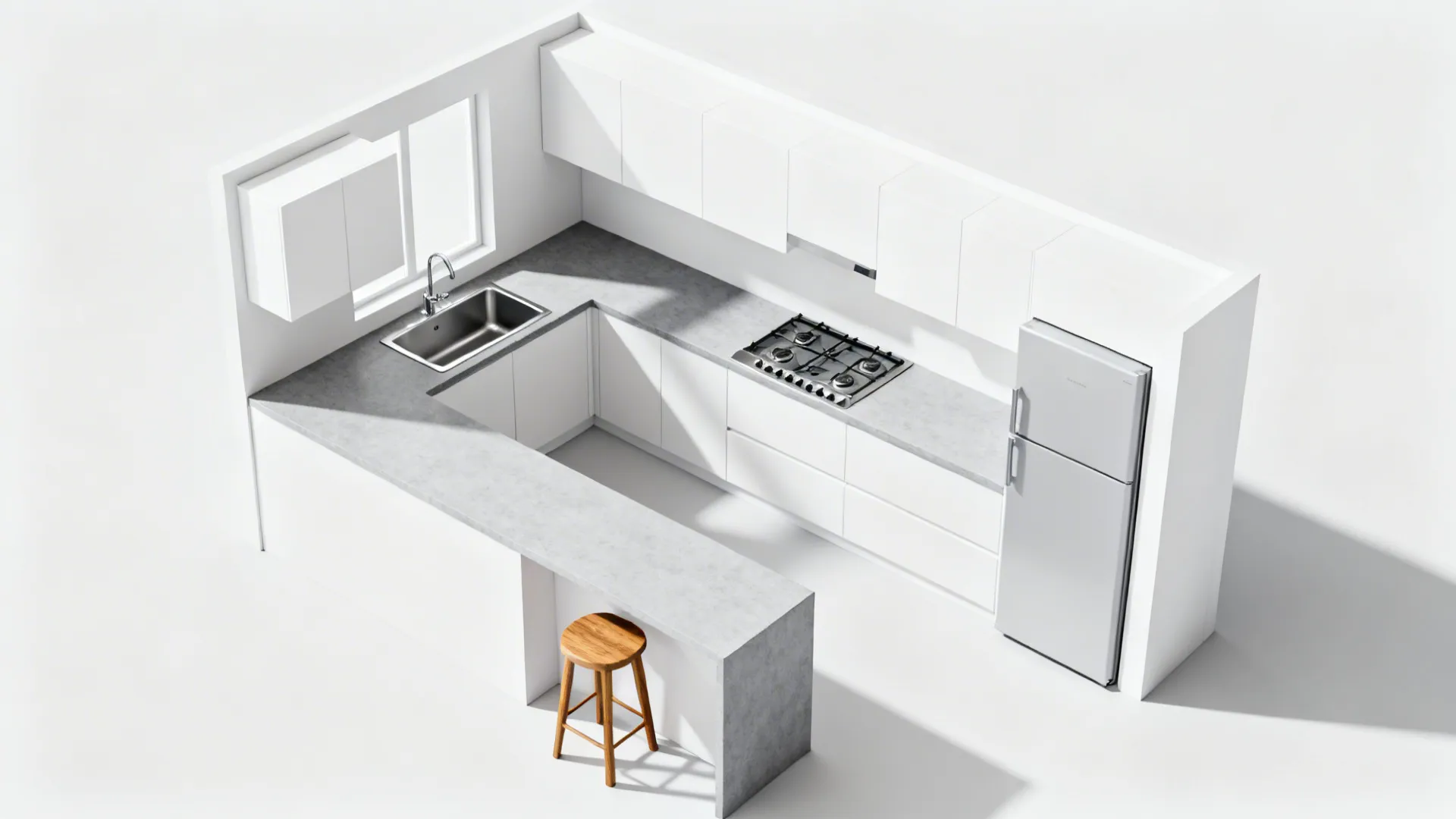 L-Shape Layout to Free Counter Space