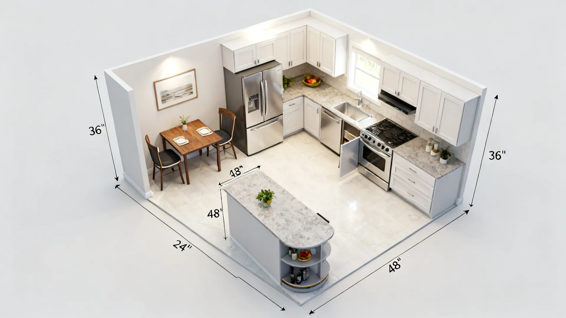 Smart L-Shape with Corner Storage