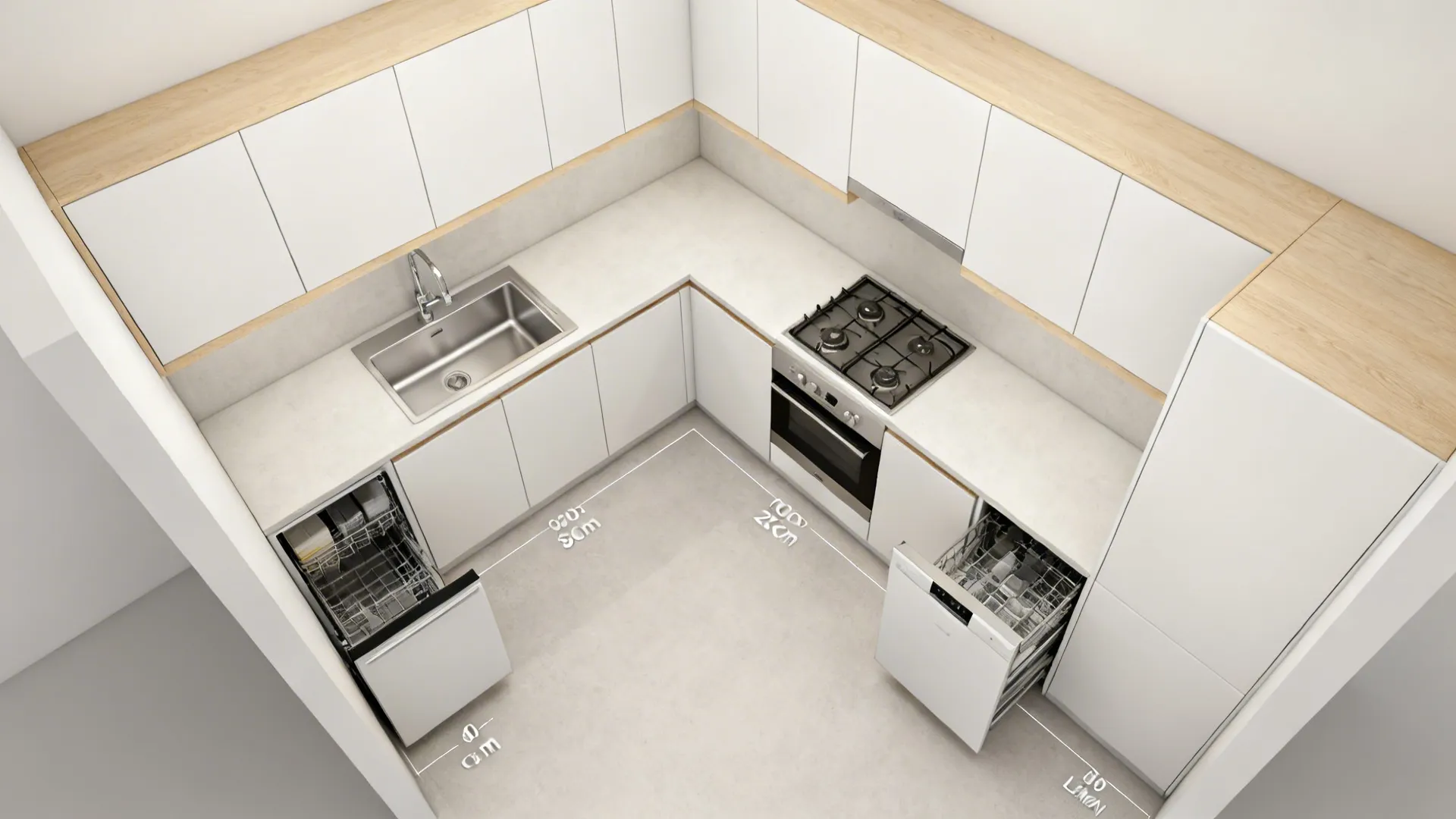 L-Shaped Layout to Free Counter Space