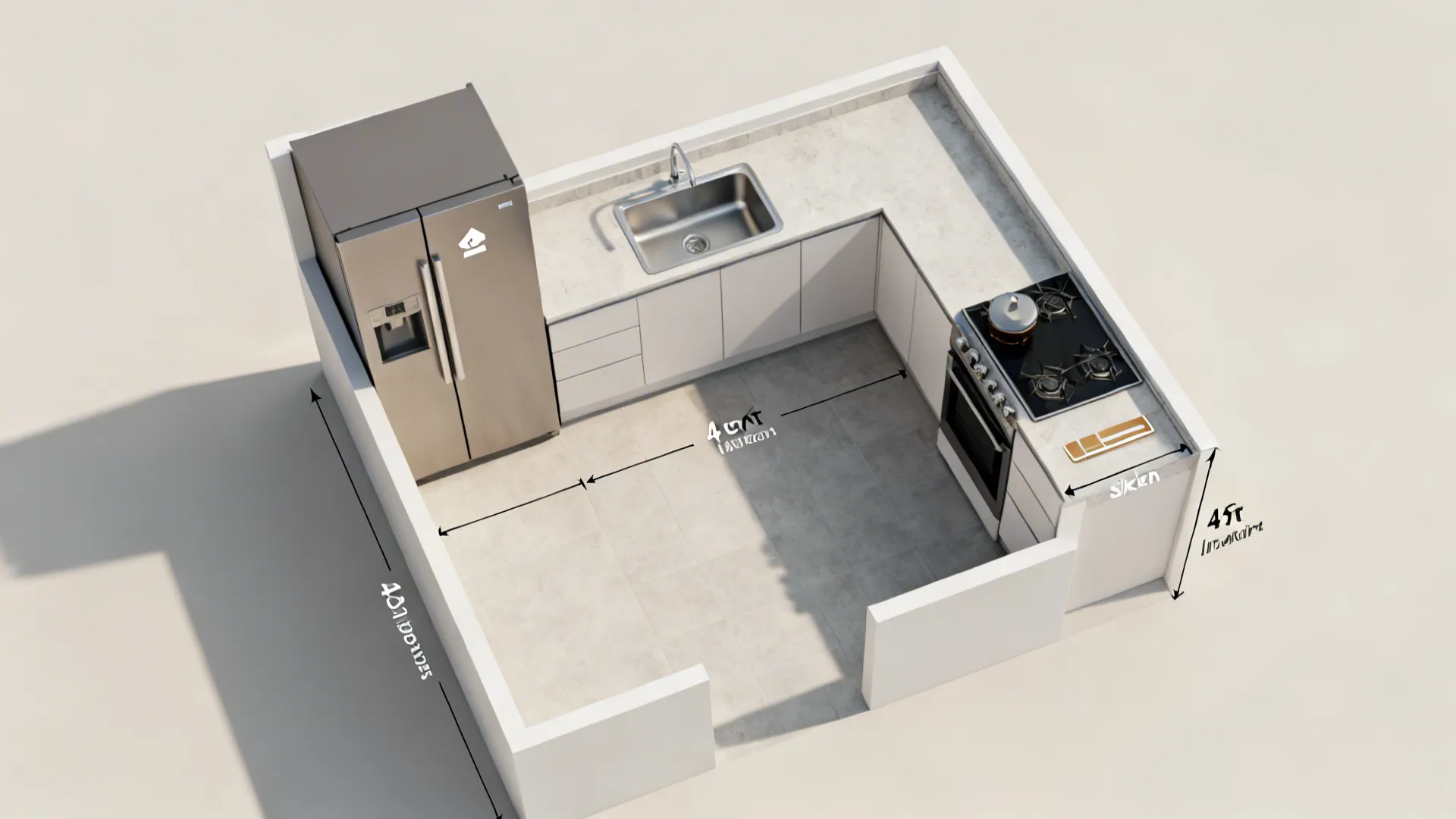 L-Shape That Frees Counter Space