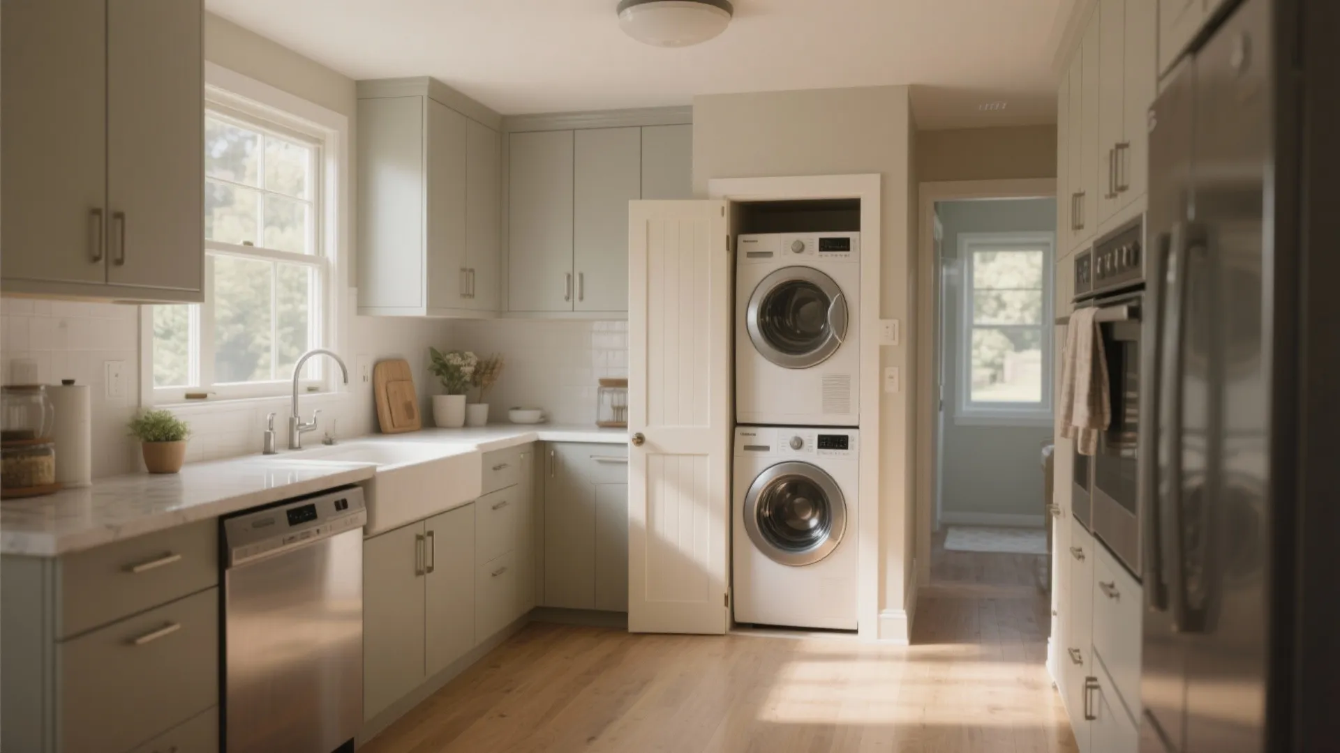 Tip 2: L-Shaped Kitchen with Utility Nook