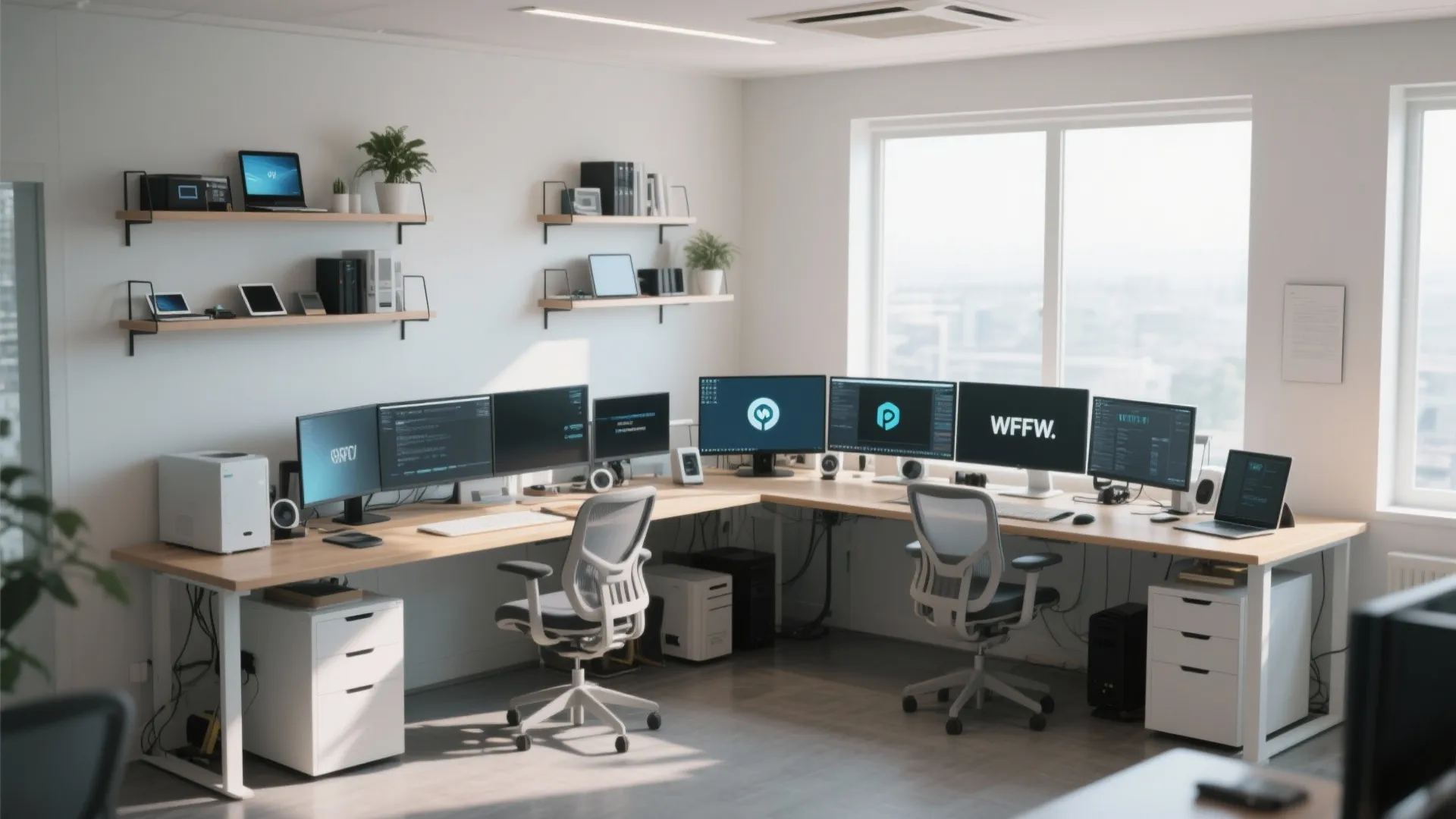 L-Shaped Coding Station