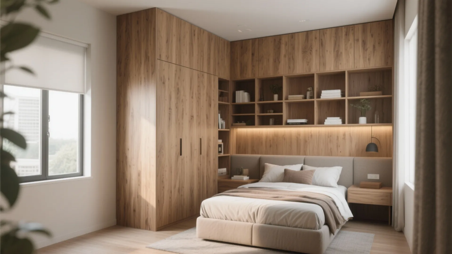 L-shaped Corner Wall Almirah