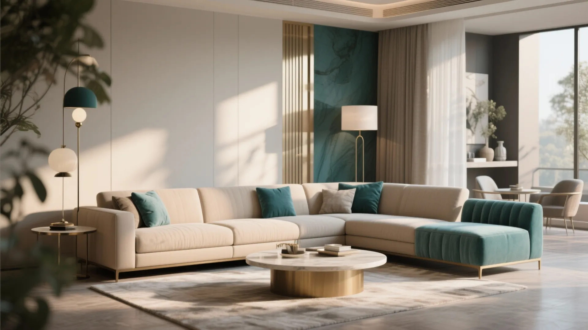 8. L-Shaped Arrangement with Daybed