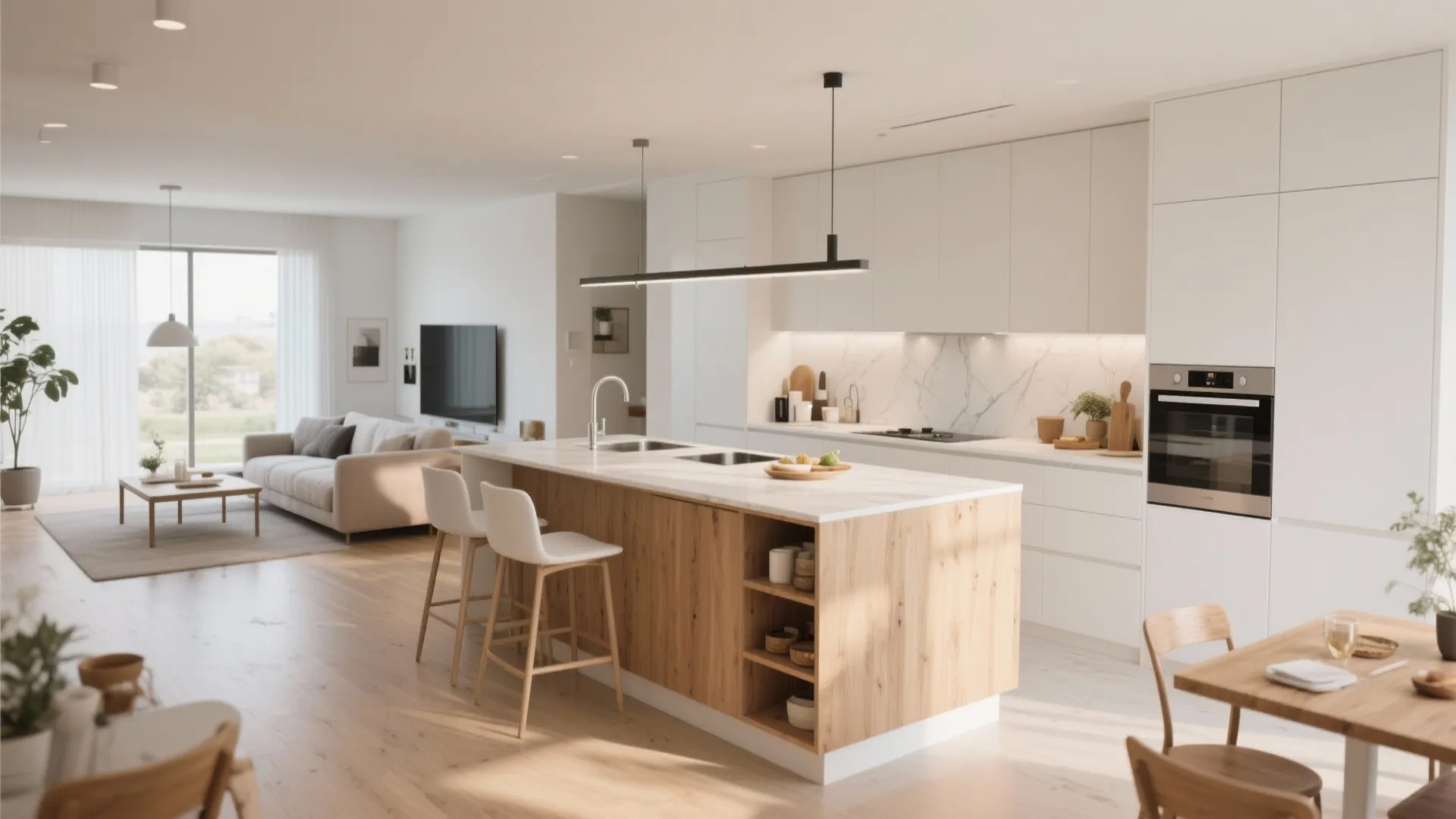 3. L-Shaped Kitchen Maximising Open Corners